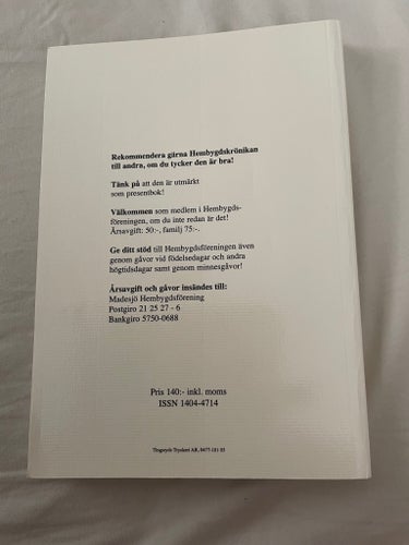 Hembygdskrönika av Hembygdsföreningen 2009