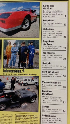 Teknikens Värld nr 19 1984: Chevrolet Camaro Z28, Audi 80 CC/GTE/Quattro