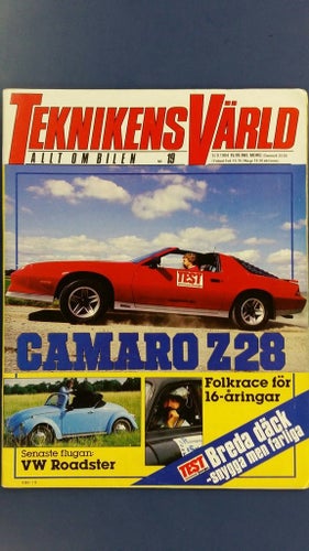 Teknikens Värld nr 19 1984: Chevrolet Camaro Z28, Audi 80 CC/GTE/Quattro