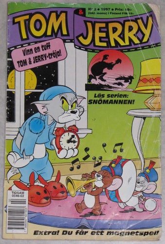 Tom & Jerry serietidning nr 2 1997 roliga serier barn tidning samlare retro
