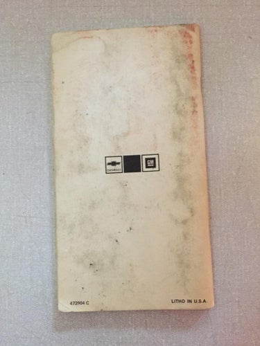 1978 Chevrolet Chevy Van Owner's & Driver's Manual