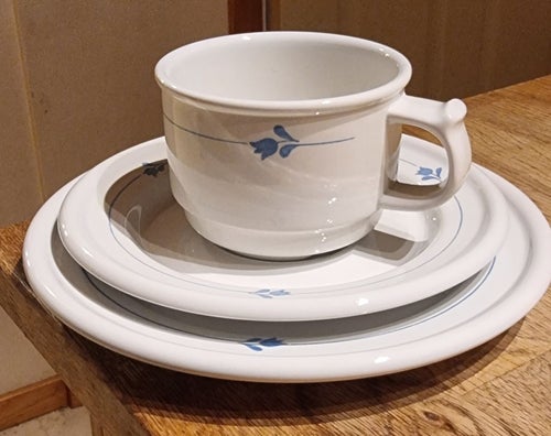 Kaffekoppar m fat och assiett Gustavsberg Bell