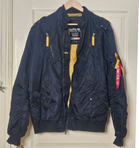 Alpha Industries Inc. mörkblå jacka, XXL