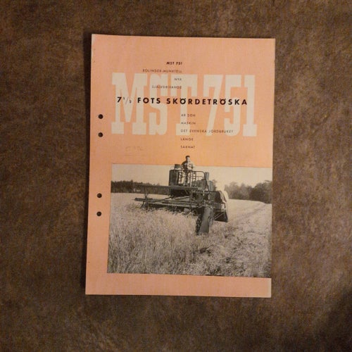 Broschyr MST 751 Bolinder-Munktell