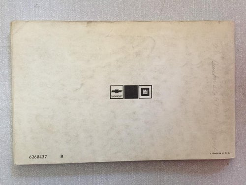 1974 Chevrolet Owner's Manual