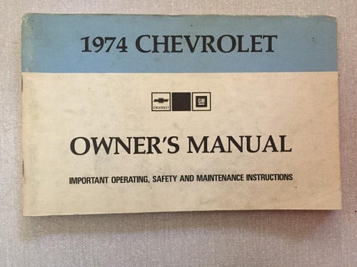 1974 Chevrolet Owner's Manual
