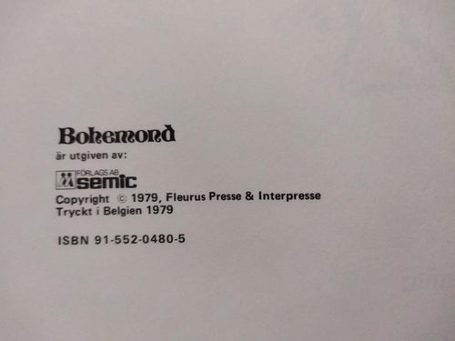 Bohemond Ökenriddarna. 1979. Very Good plus
