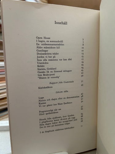 Samtal med marken Dikter av Göran Tunström, bok, Very good plus