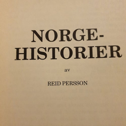 Norgehistorier av Reid Persson