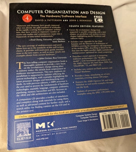 Computer organization and design - The hardware/software interface - Patterson