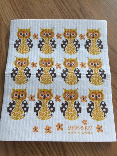 Anneko Design 1 st disktrasa ugglor orange brun gul vit NY