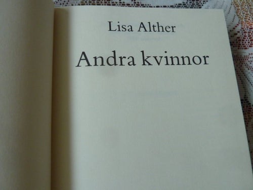 ANDRA KVINNOR, L. ALTHER, 1984, BOK