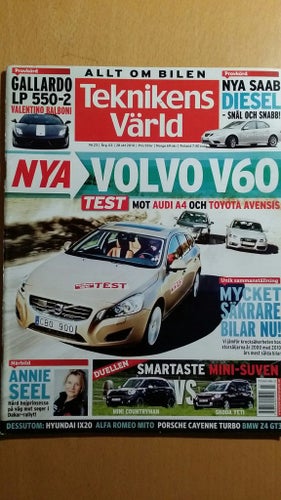 Teknikens Värld nr 23 2010: Saab 9-3 TTiD, Toyota Avensis, Volvo V60, Audi A4