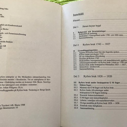 RYFORS BRUK 1742-1920 Från järnbruk till herrgård Bengt Berglund 1988