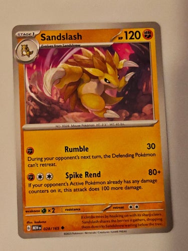 Sandslash 28/165 151 Pokemonkort