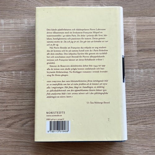 Den inbjudna av Simone de Beauvoir, Norstedts