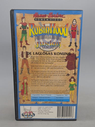 Robin Hood Junior - De Laglösas Konung - Hanna-Barbera - Svenskt tal - VHS
