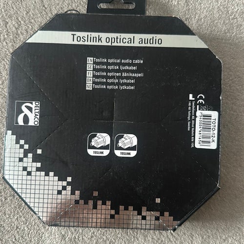 Deltaco Prime Toslink optisk ljudkabel 2m