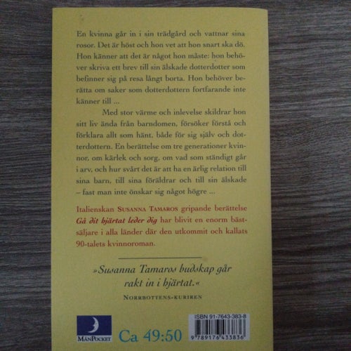 Gå dit hjärtat leder dig av Susanna Tamaro, 1996