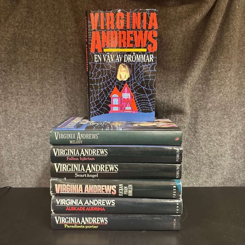 7 x Virginia Andrews - Flickan från himlen, Svart ängel, Melody - Bokpaket