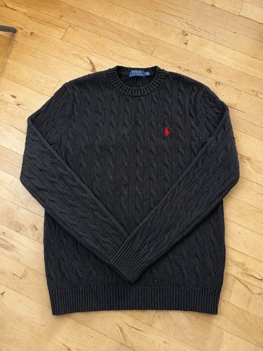 Polo Ralph Lauren sort striktrøje, størrelse M