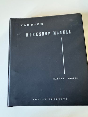 KARRIER WORKSHOP MANUAL BANTAM MODELLER
