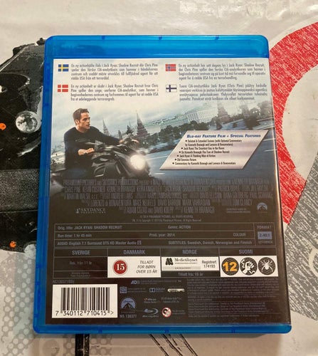JACK RYAN SHADOW RECRUIT (2014) SVENSK UTGÅVA I KALASSKICK!