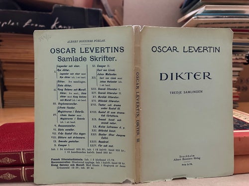 Dikter av Oscar Levertin, bok, Very good plus