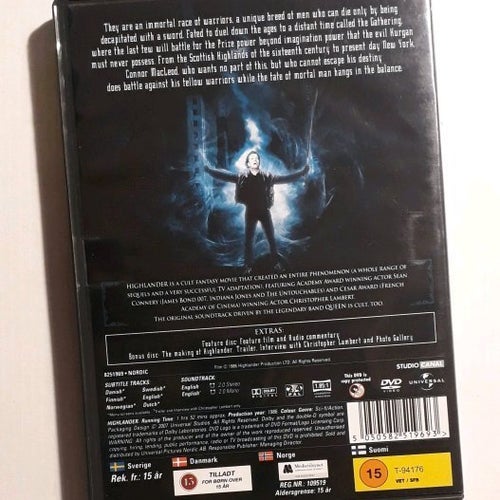 Highlander (1986) - Christopher Lambert, Sean Connery - 2xDVD