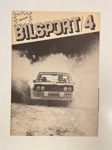 FIAT 131 MIRIAFIORI SÄRTRYCK BILSPORT 1980 FOLDER MKT FIN!