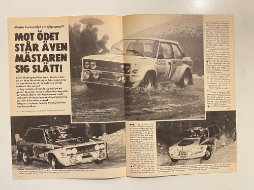 FIAT 131 MIRIAFIORI SÄRTRYCK BILSPORT 1980 FOLDER MKT FIN!