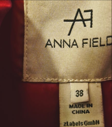 Trenchcoat dam röd stl 38 ANNA FIELD – oanvänd kappa