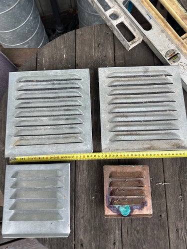 Ventilationsgaller i metall 4st Knäs