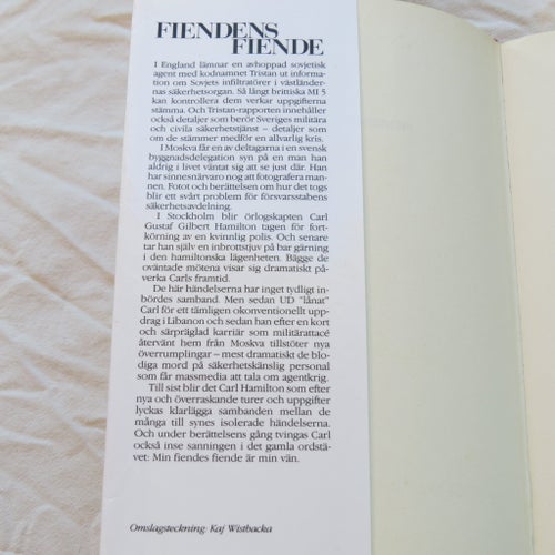 Fiendens fiende av Jan Guillou, 1989