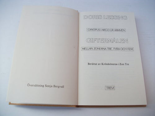 BOK Giftermålen av Doris Lessing, Tryckt 1980