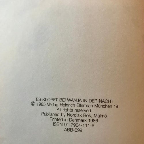 VEM BULTAR PÅ MIN DÖRR? Reinhard Michl Tilde Michels 1986