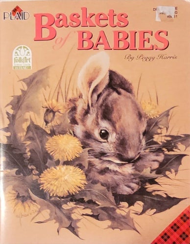 Häftad bok: Baskets of Babies av Peggy Harris. Dekorativ målning.