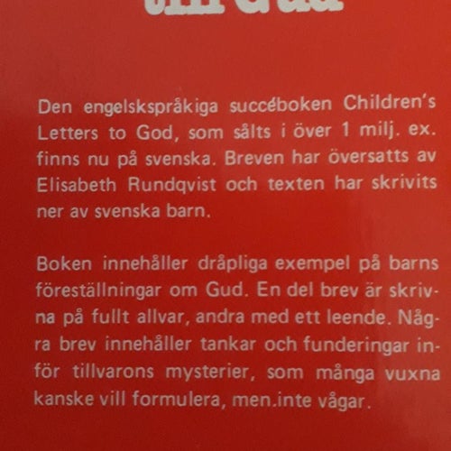 bok Barn skriver till Gud !