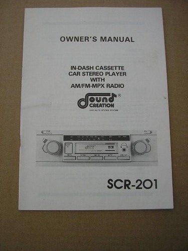 Instruktionsbok Bilstereo Sound Creaation SCR-201
