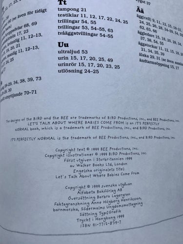 ALLT DU SKULLE VILJA VETA OM ÄGG, SPERMIER, BARN OCH FAMILJER Robie H. Harris
