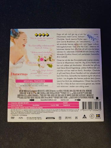 Sex And The City The Movie - Sarah Jessica Parker - DVD (Sv Text)