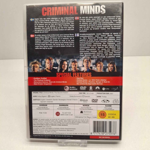 Criminal Minds Säsong 2 - Region 2, DVD-box, Svensk text, Fint skick