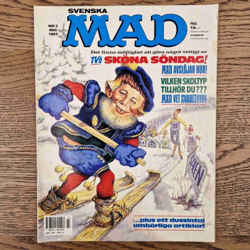 Svenska MAD Nr 3 1987 - Skona Sondag Cover Alfred E Neuman