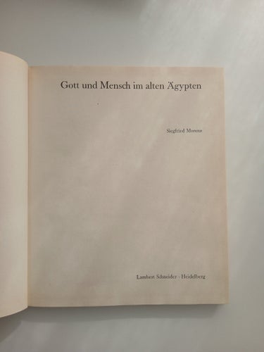 Gott und Mensch im alten Ägypten av Siegfried Morenz