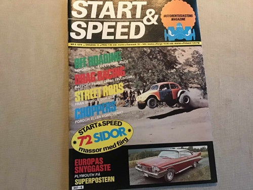START & SPEED NR 6 1979 PLYMOUNTH POSTER,DRAGSTER,CHOPPER
