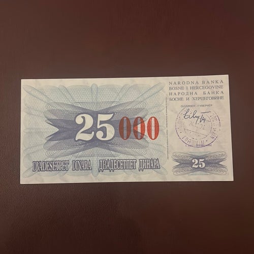 25000 Dinara - Bosnien och Hercegovina Unc