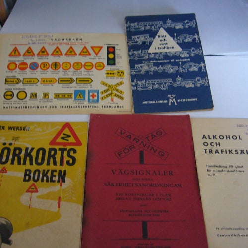KÖRKORTSBOKEN, VÄGSIGNALER, VÄGMÄRKEN, ALKOHOL TRAFIKSÄKERHET, RÄTT och VETT
