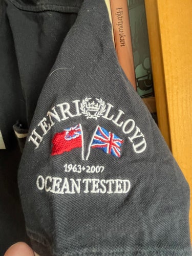Henri Lloyd mörkblå pikétröja, storlek M