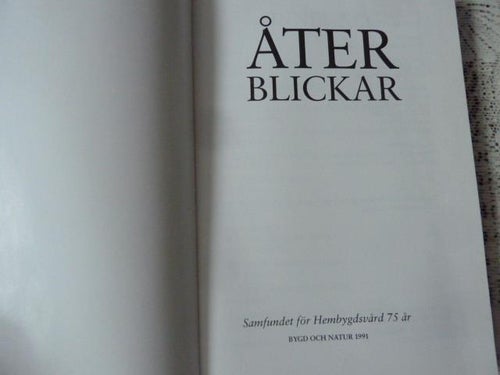 ÅTER BLICKAR,  1991,  BÖCKER