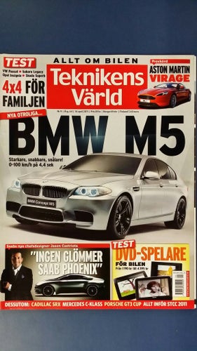 Teknikens Värld nr 9 2011: Opel Insignia 2,0 CDTI 4x4, VW Passat TDI 170 4Motion